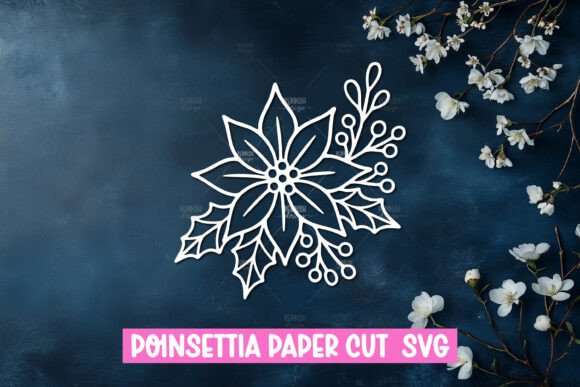 Download Paper Cut Poinsettia Flower SVG - Paper cut Collection