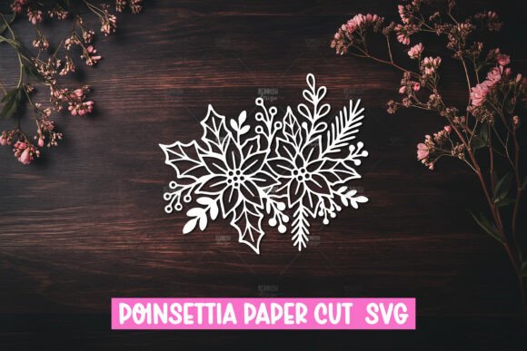 Download Paper Cut Poinsettia Flower SVG - Paper cut Collection