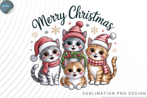 Download Funny Christmas Cats Sublimation PNG Des - Funny christmas Collection