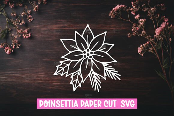 Download Paper Cut Poinsettia Flower SVG - Paper cut Collection