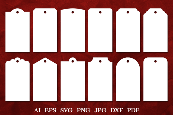 Download Paper Cut Tags Template. Gift Tags SVG - Paper cut Collection