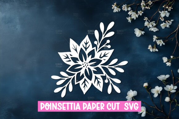 Download Paper Cut Poinsettia Flower SVG - Paper cut Collection