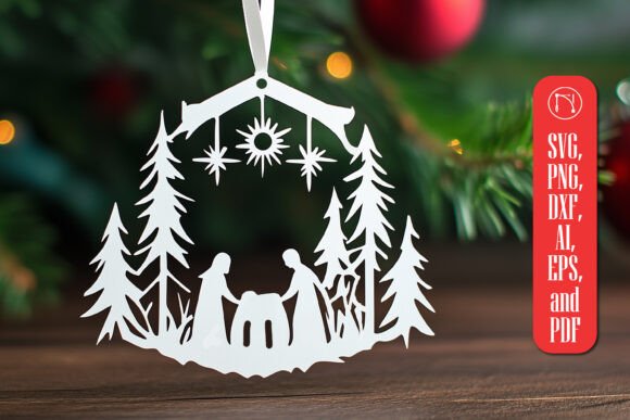 Download Paper Cut Nativity Ornaments SVG - Paper cut Collection