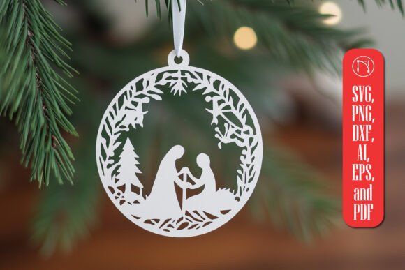 Download Paper Cut Nativity Ornaments SVG - Paper cut Collection