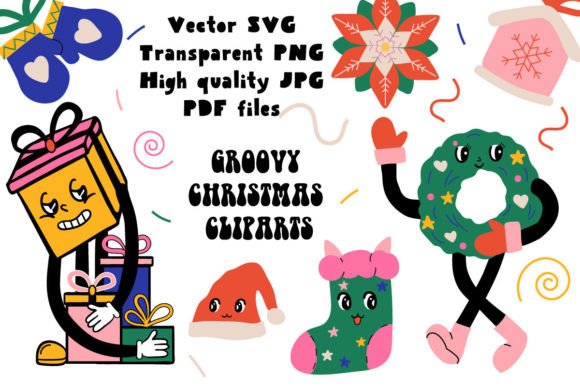 Download Groovy Christmas SVG Cliparts - Groovy christmas svg Collection