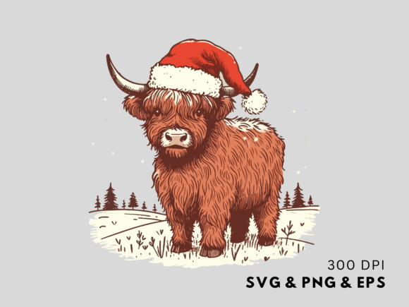 Download Funny Christmas Highland Cow SVG PNG EPS - Funny christmas Collection