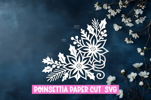 Download Paper Cut Poinsettia Flower SVG - Paper cut Collection