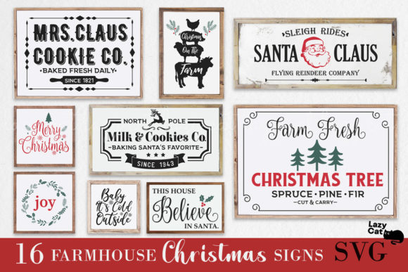 Download Farmhouse Christmas Sign Bundle - Premium Resources