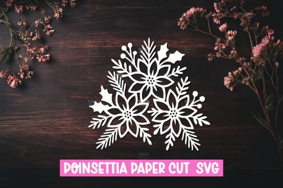 Download Paper Cut Poinsettia Flower SVG - Paper cut Collection