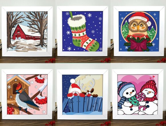 Download Winter Christmas Paper Cut Bundle - Paper cut Collection
