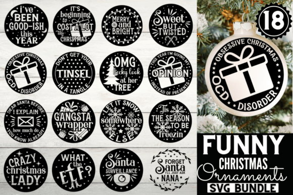 Download Funny Christmas Ornament SVG Bundle - Funny christmas Collection